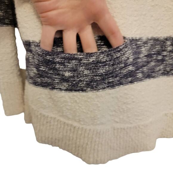 Lou and Grey Sweater Nautical Pullover Beachy Blue and White Striped Small 404 - Picture 5 of 13